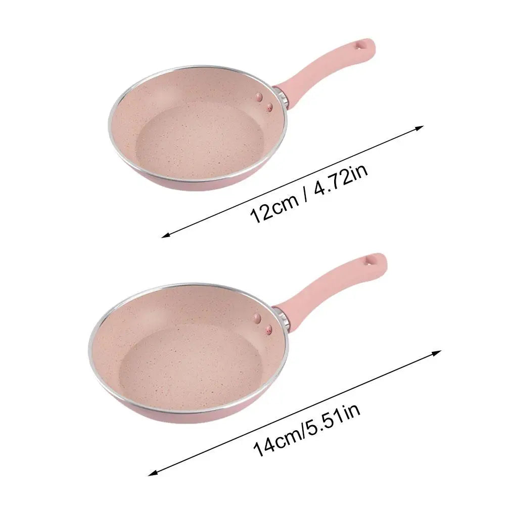 Pink Mini Frying Pan – Non-Stick Marble Breakfast Pan & Small Skillet – Best for Eggs, Pancakes & Baby Food