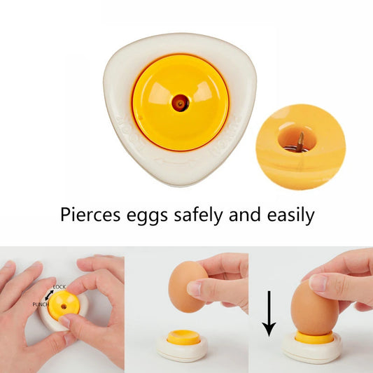 Egg Piercer with Safety Lock – Egg Pricker for Boiled Eggs & Easter Egg Crafts – Ideal for Easy-Peel Hard Boiled Eggs