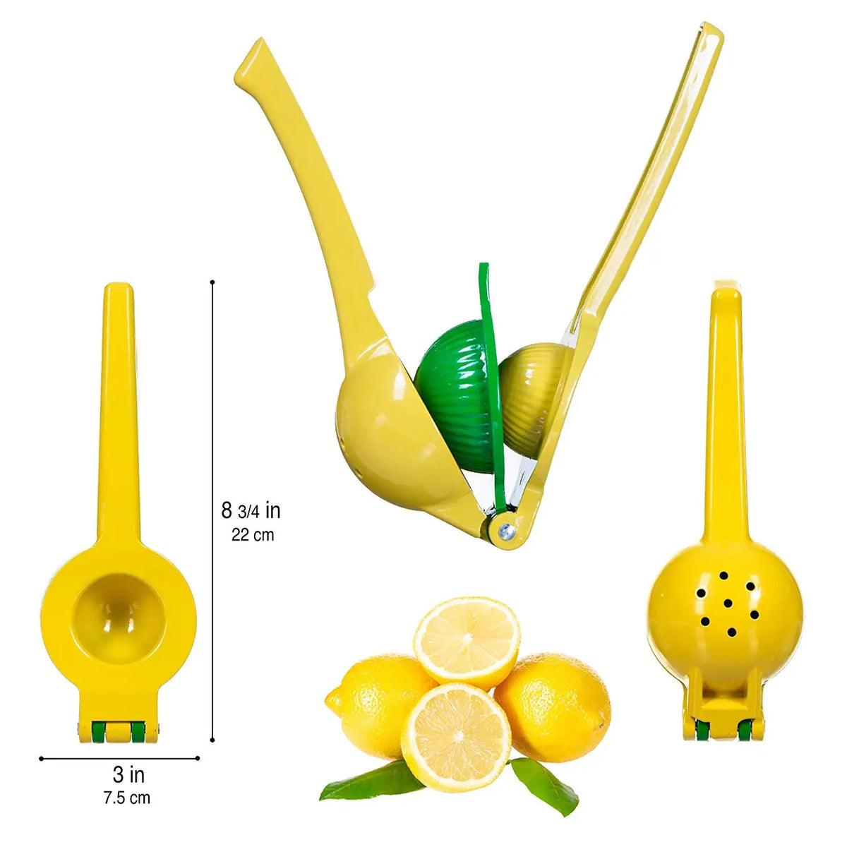 2-in-1 Aluminium Alloy Lemon Squeezer – Manual Citrus Press for Lemons, Limes & Oranges – Perfect for Fresh Juice & Dressings