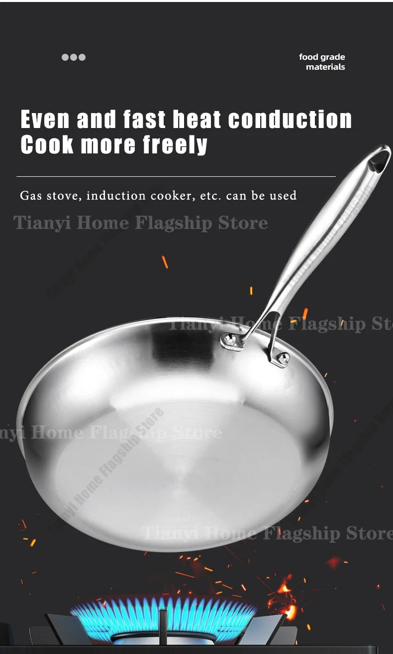 Titanium Stainless Steel Frying Pan