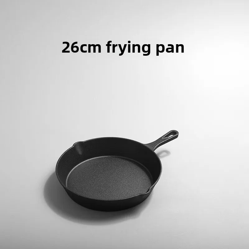 pre-seasoned cast iron skillet pan 26cm