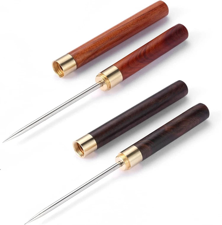 Stainless Steel Ice Pick with Wooden Handle & Cover – Kitchen Ice Breaker – Best for Breaking Block Ice & Large Ice Cubes