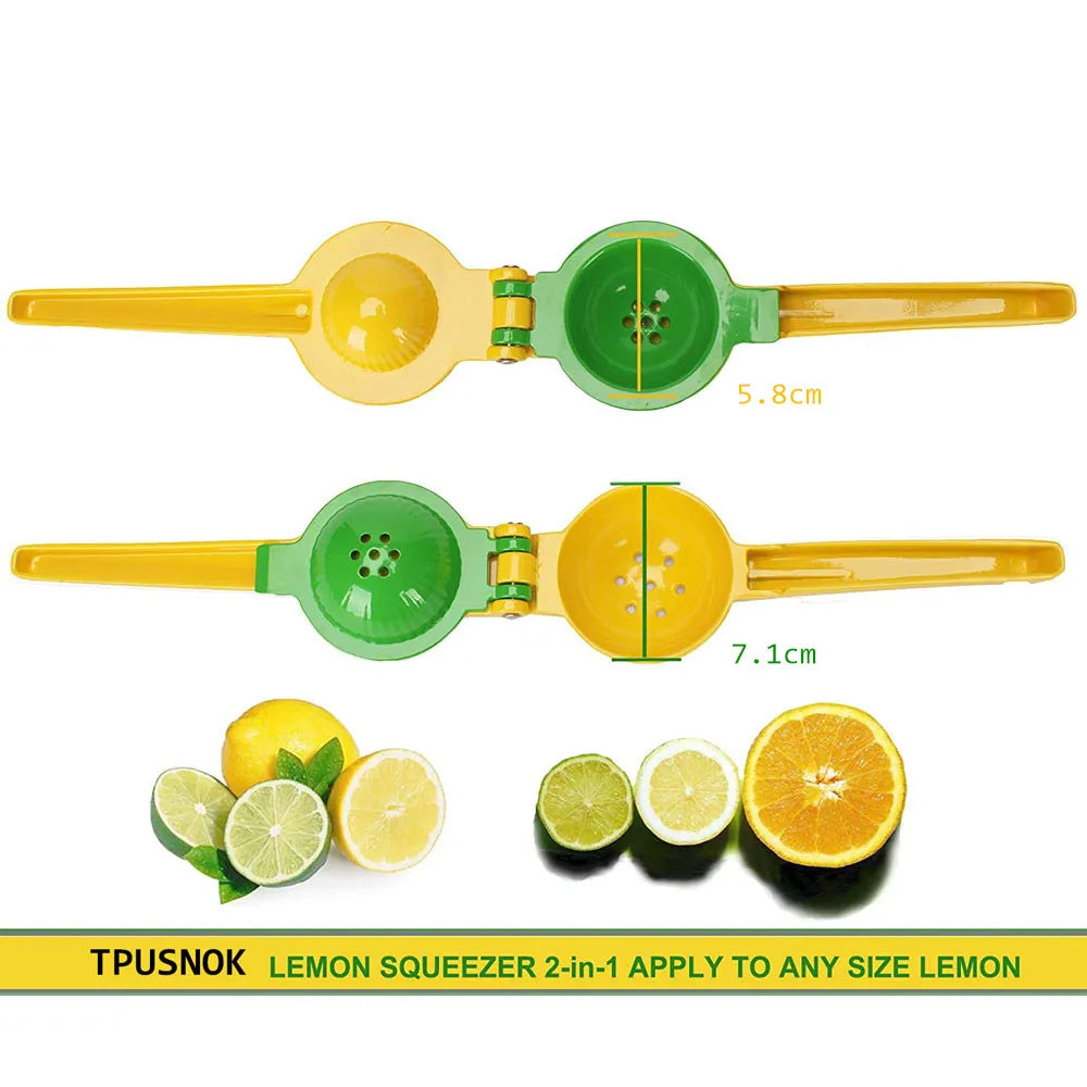 2-in-1 Aluminium Alloy Lemon Squeezer – Manual Citrus Press for Lemons, Limes & Oranges – Perfect for Fresh Juice & Dressings