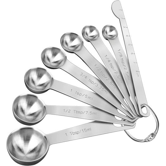 Stainless Steel Measuring Spoons Set of 8 8pcs 1 set China Mainland