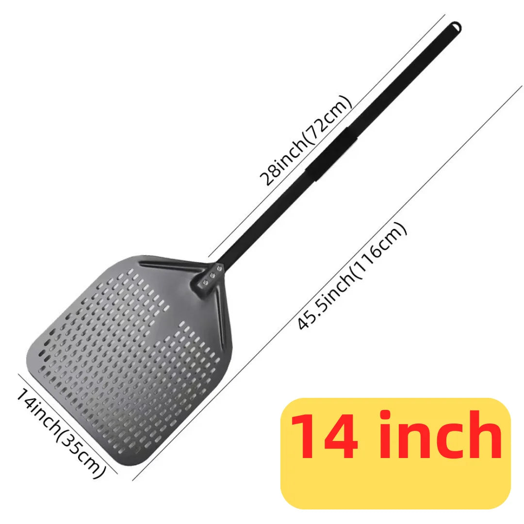 Aluminium Pizza Peel & Turning Paddle 14" Square Pizza Peel