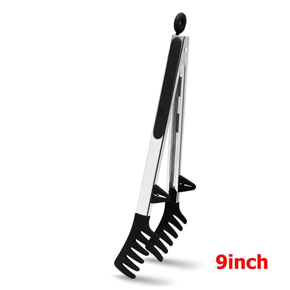 Silicone Kitchen Tongs with Stainless Steel Handle B3