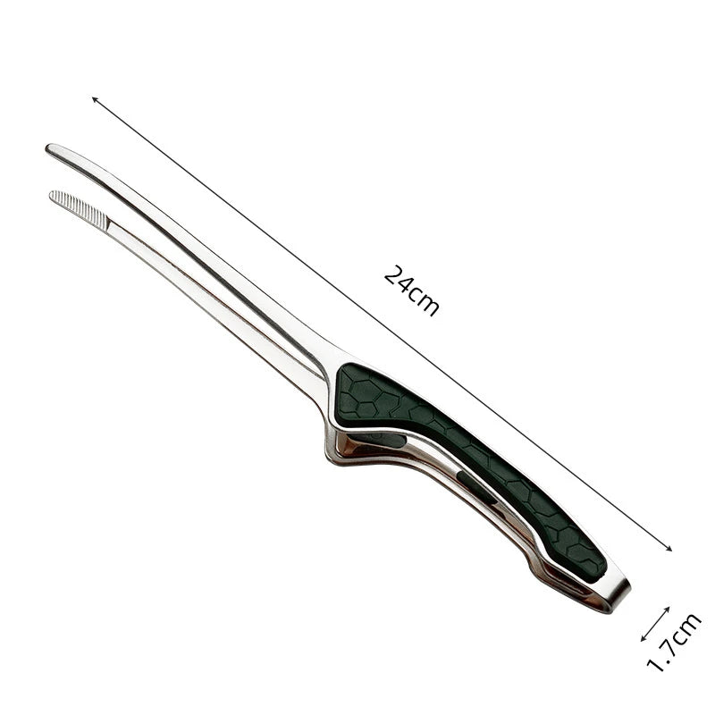 Stainless Steel Self-Standing Grill Tongs – Non-Slip Korean & Japanese Style BBQ Tongs – Perfect for Grilling, Turning Meat & Serving