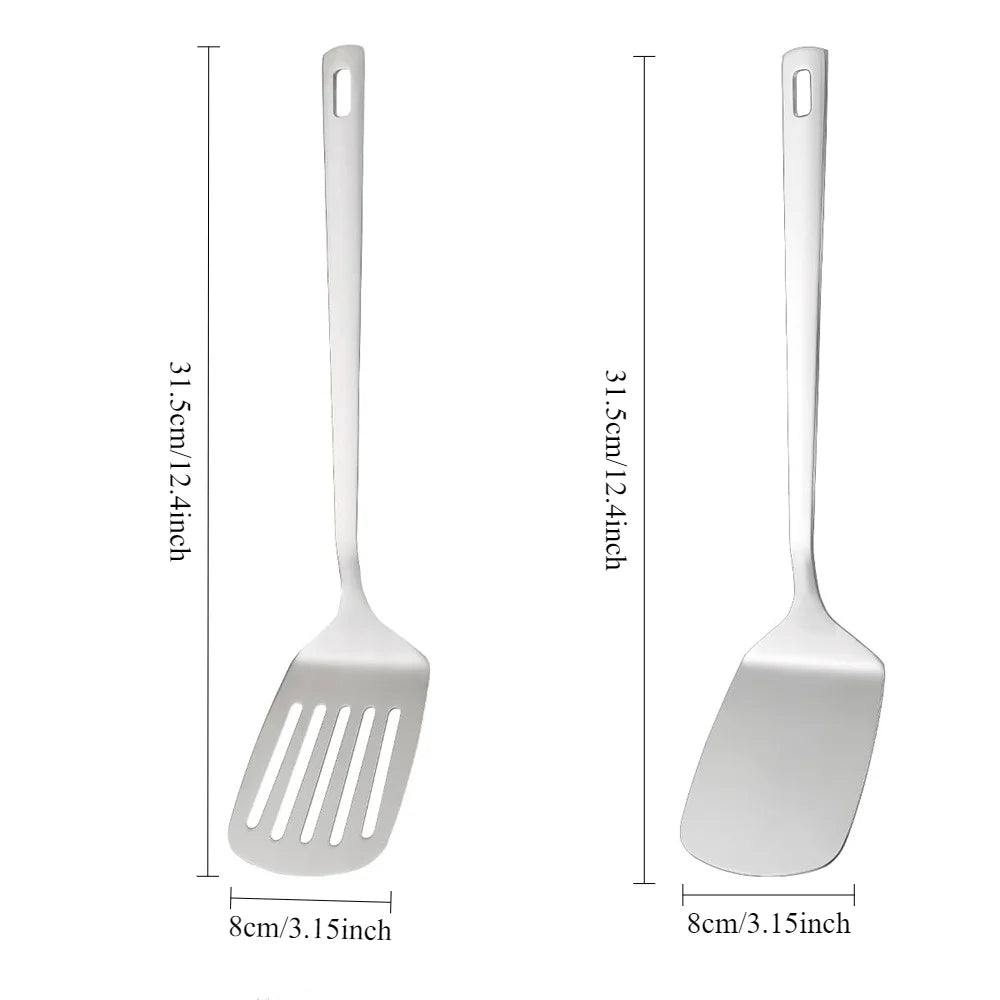 2-Pack Stainless Steel Spatula Set