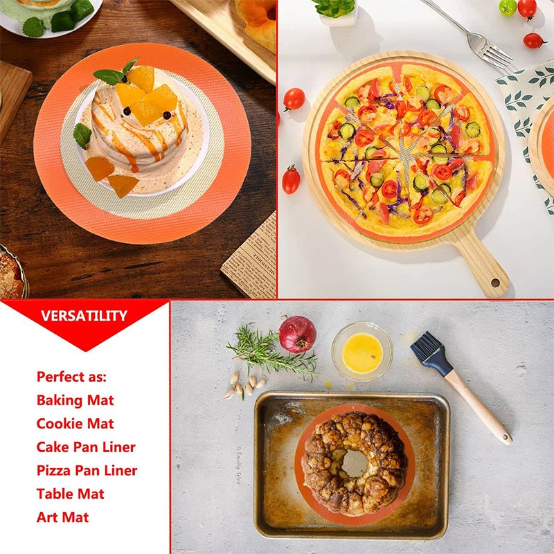 Round Non-Stick Silicone Baking Mat – Reusable Food Grade Oven Liner – Great for Macarons, Cookies & Pastry – Available in 13cm, 20cm & 23cm