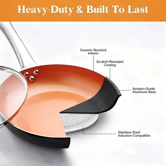 Non-Stick Frying Pan with Glass Lid 20cm