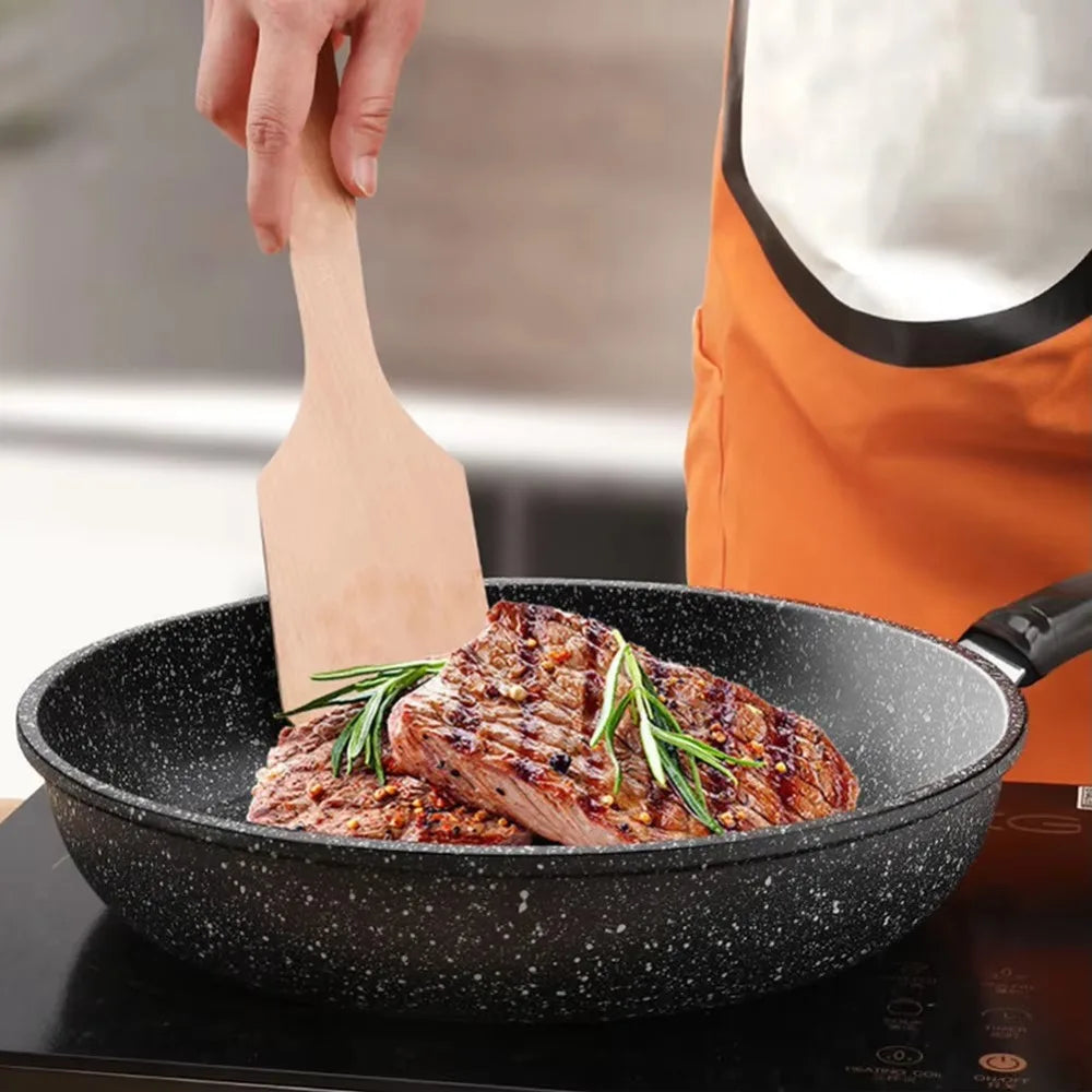 Maifan Stone Non-Stick Frying Pan with Glass Lid – Multi-Purpose  Skillet for Steaks, Eggs, Pancakes & Daily Cooking – Durable Even-Heat Cookware Available in 22cm, 24cm, 26cm & 28cm Sizes (With Lid or No Lid Options