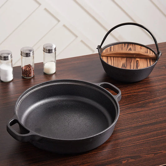 Pre-Seasoned Cast Iron Skillet – 28cm/30cm, Oven & Stovetop Safe
