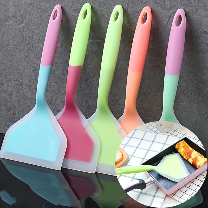 Heat Resistant Silicone Turner Spatula – Non-Stick Flipper for Pancakes, Eggs & Steaks – Perfect for Frying, Grilling & Stirring – Available in 1, 2 & 4 Piece Packs