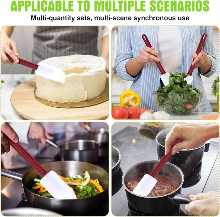 Heat Resistant Silicone Rubber Spatula – Non-Stick High Temperature Scraper – Ideal for Baking, Stirring & Scraping Bowls Clean