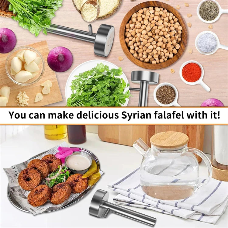 Stainless Steel Falafel Scoop Maker – Falafel & Meatball Press Mould – Perfect for Even Falafel, Veggie Patties & Meatballs – Available in Small, Medium & Large