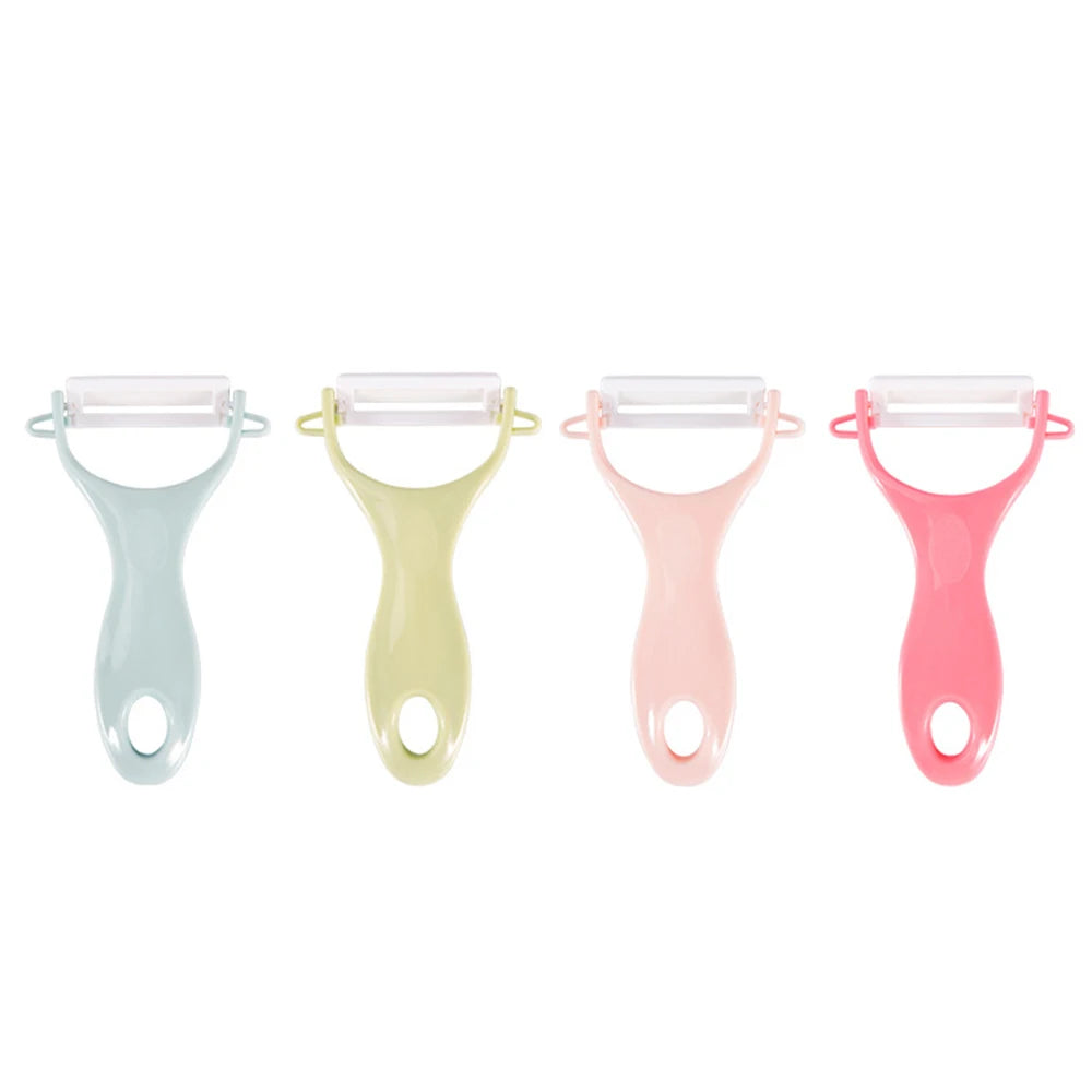 Ceramic Vegetable Peeler Set with Ergonomic Handles – Potato, Carrot & Apple Peelers – Perfect for Peeling Fruit & Vegetables – Available in Pastel & Bright 4 Piece Sets or Full 8 Piece Set