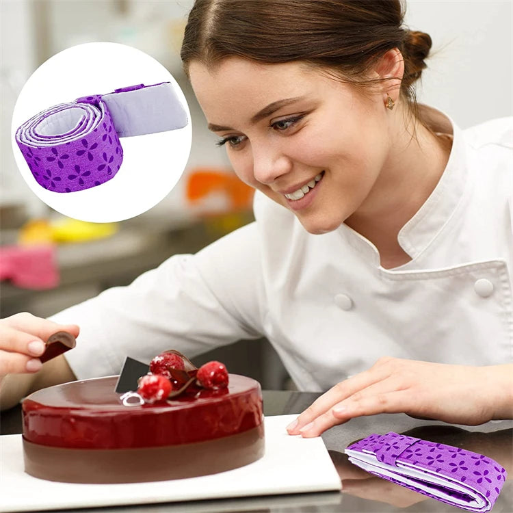 Bake Even Cake Pan Strips – Super Absorbent Thick Cotton Baking Strips – Best for Flat, Evenly Baked Cakes