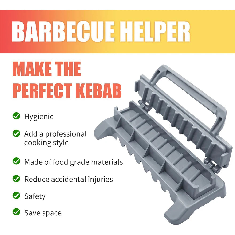 Large Kebab Maker Press with Skewers – Manual Kofta & Kabob Mould – Great for Making Even BBQ Kebabs at Home
