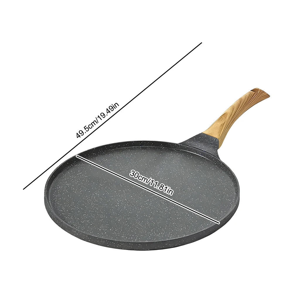 Non-Stick Pancake & Crepe Pan – Maifan Stone Flat Skillet for Pastries, Eggs & Flapjacks – Perfect for All Stoves (30cm)