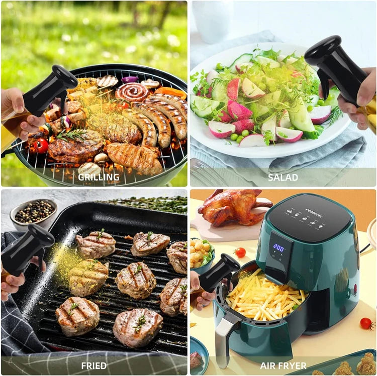 200ml Olive Oil Sprayer for Cooking – Oil Mister & Vinegar Spritzer Bottle – Ideal for Air Frying, Salads, Roasting & Baking – Available in Black & White Colours