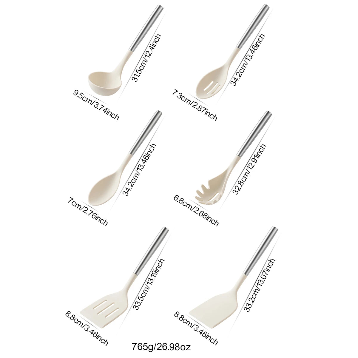 Silicone Kitchen Utensil Set — 6 Piece