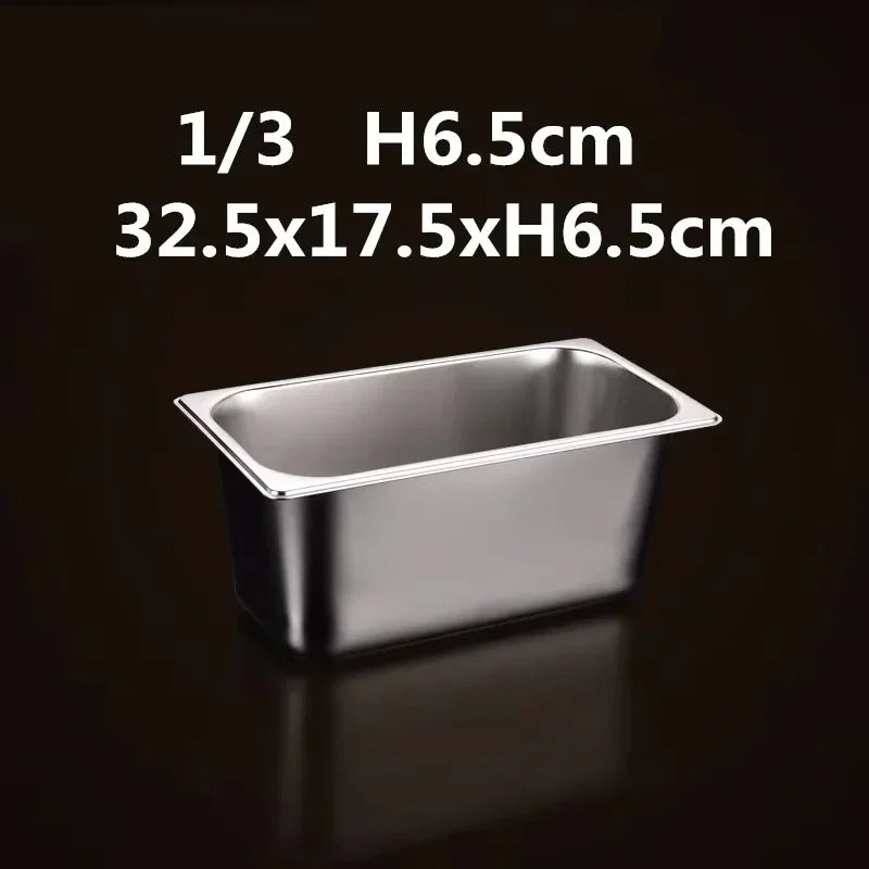 304 Stainless Steel Gastronorm Food Pan – GN Chafing & Buffet Container, Available in 1/9, 1/6, 1/4, 1/3 & 1/2 Sizes with Multiple Depths & Matching Lids