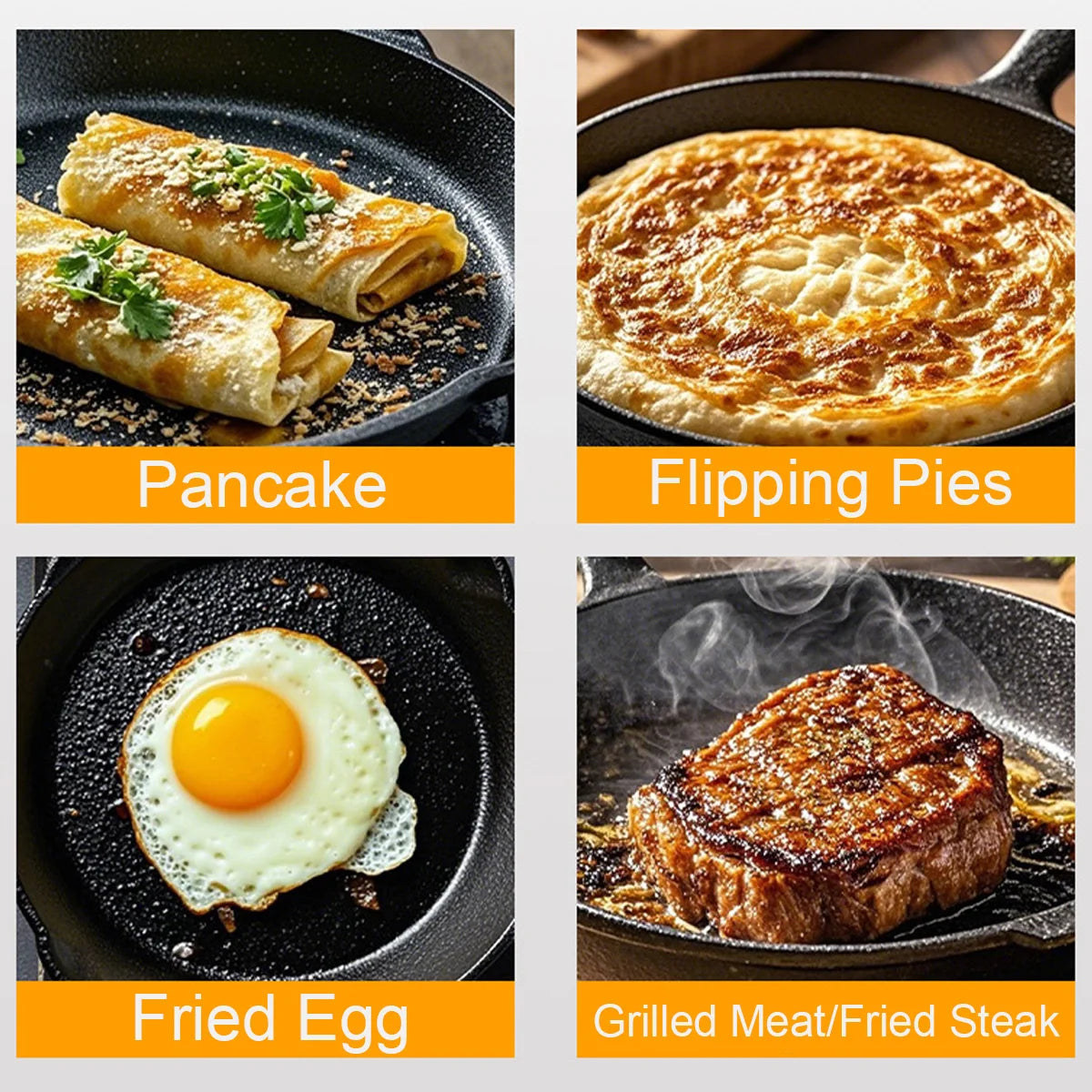 Cast Iron Skillet Set – 3 Pieces