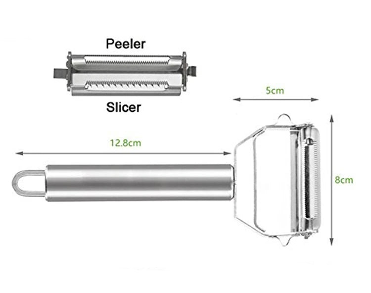 Multi-Function Stainless Steel Julienne Peeler – Vegetable Shredder & Carrot Peeler – Ideal for Carrots, Cucumbers & Potatoes
