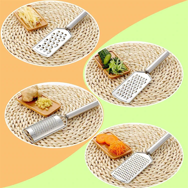 Mini Handheld Stainless Steel Cheese Grater – Cheese Shredder & Lemon Zester – Ideal for Cheese, Chocolate, Ginger & Garlic