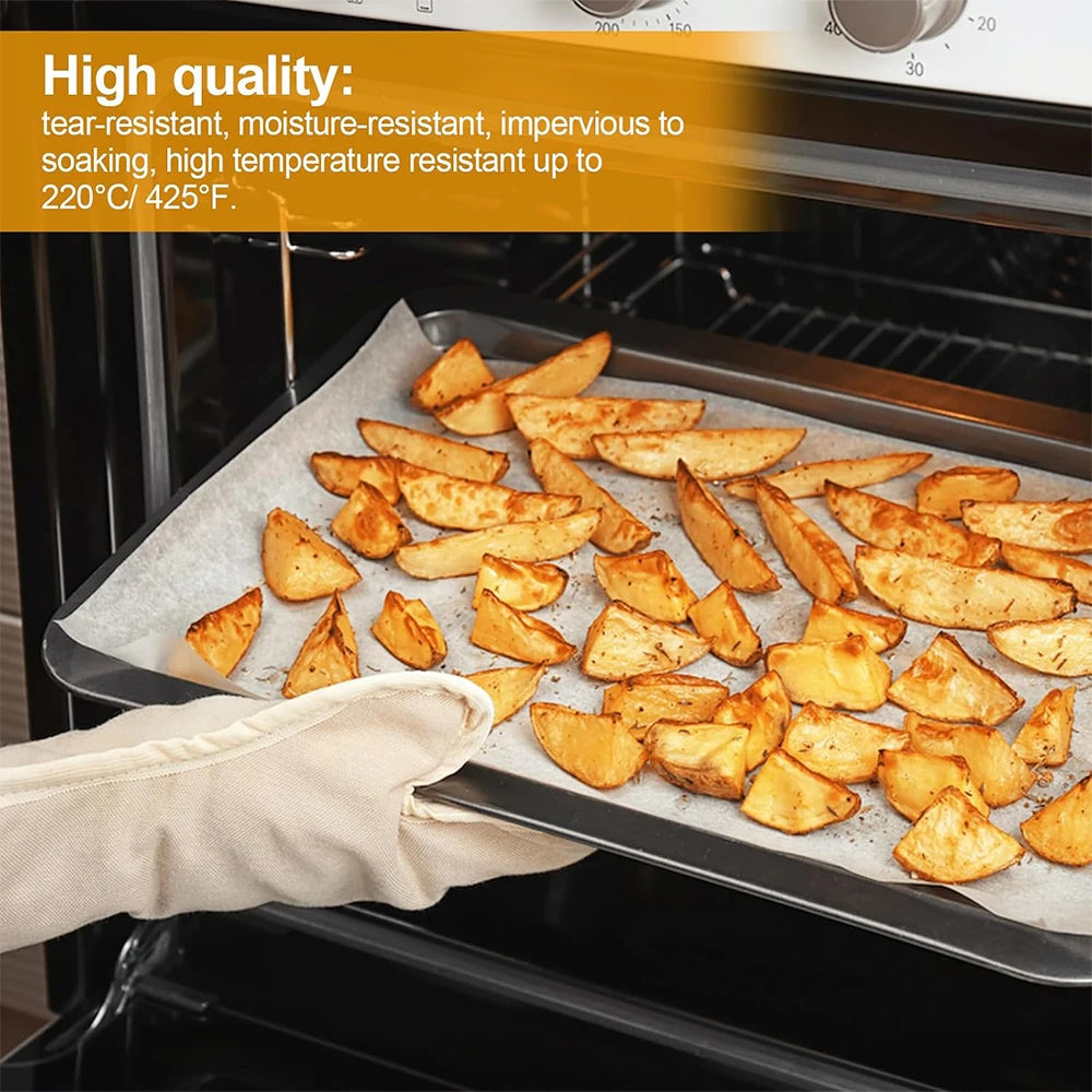 200 Piece Non-Stick Parchment Paper Sheets – Precut Baking Paper for Ovens & Air Fryers – Ideal for Baking, Steaming & Lining Cookie Pans – Available in 15x20cm, 20x25cm, 20x30cm, 23x33cm, 25x35cm & 30x40cm