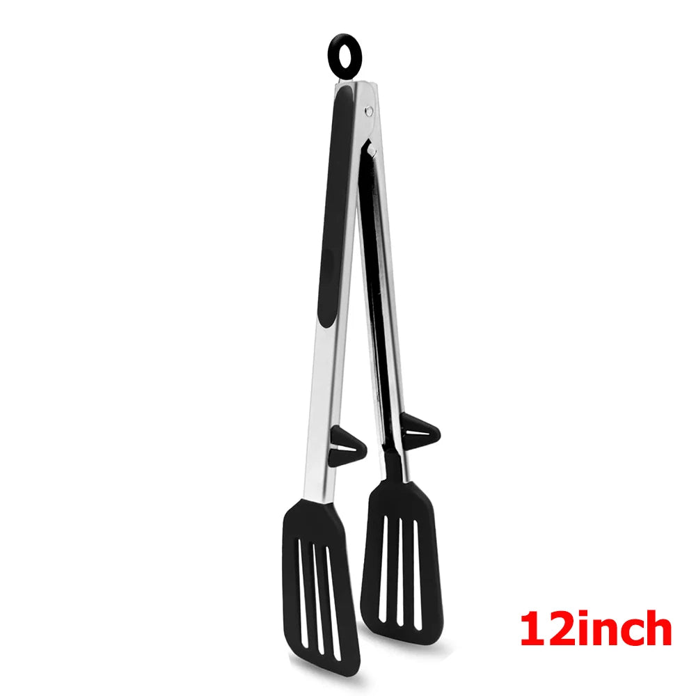 Silicone Kitchen Tongs with Stainless Steel Handle A2