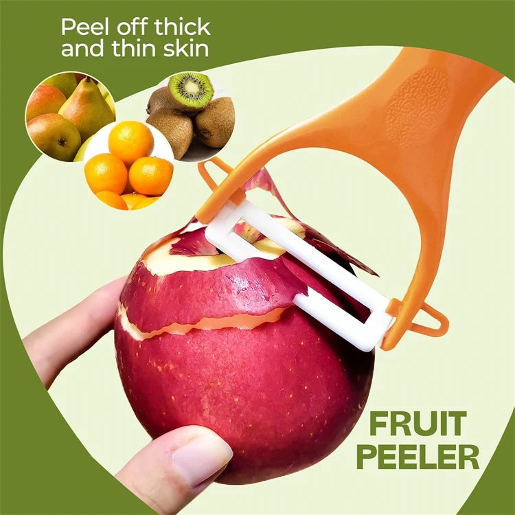 Ceramic Vegetable Peeler Set with Ergonomic Handles – Potato, Carrot & Apple Peelers – Perfect for Peeling Fruit & Vegetables – Available in Pastel & Bright 4 Piece Sets or Full 8 Piece Set