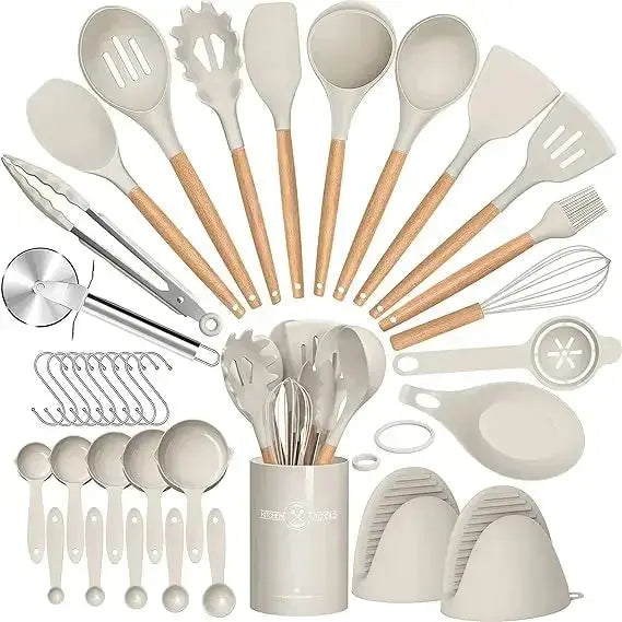 36-Piece Silicone Kitchen Utensils Set with Holder
