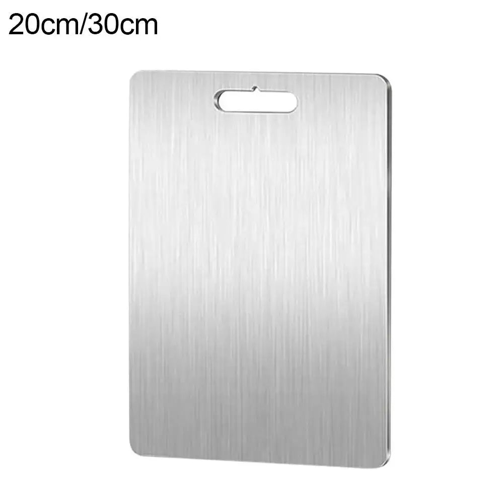 304 Stainless Steel Double-Sided Chopping Board – Thickened Hygienic Cutting Board for Meat, Fruit & Veg – Great for Easy-Clean Prep – Available in 4 Sizes