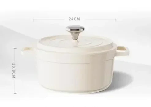 Non-Stick Cast Aluminium Enamelled Cooking Pot with Lid - Available in 2.75L & 4.75L