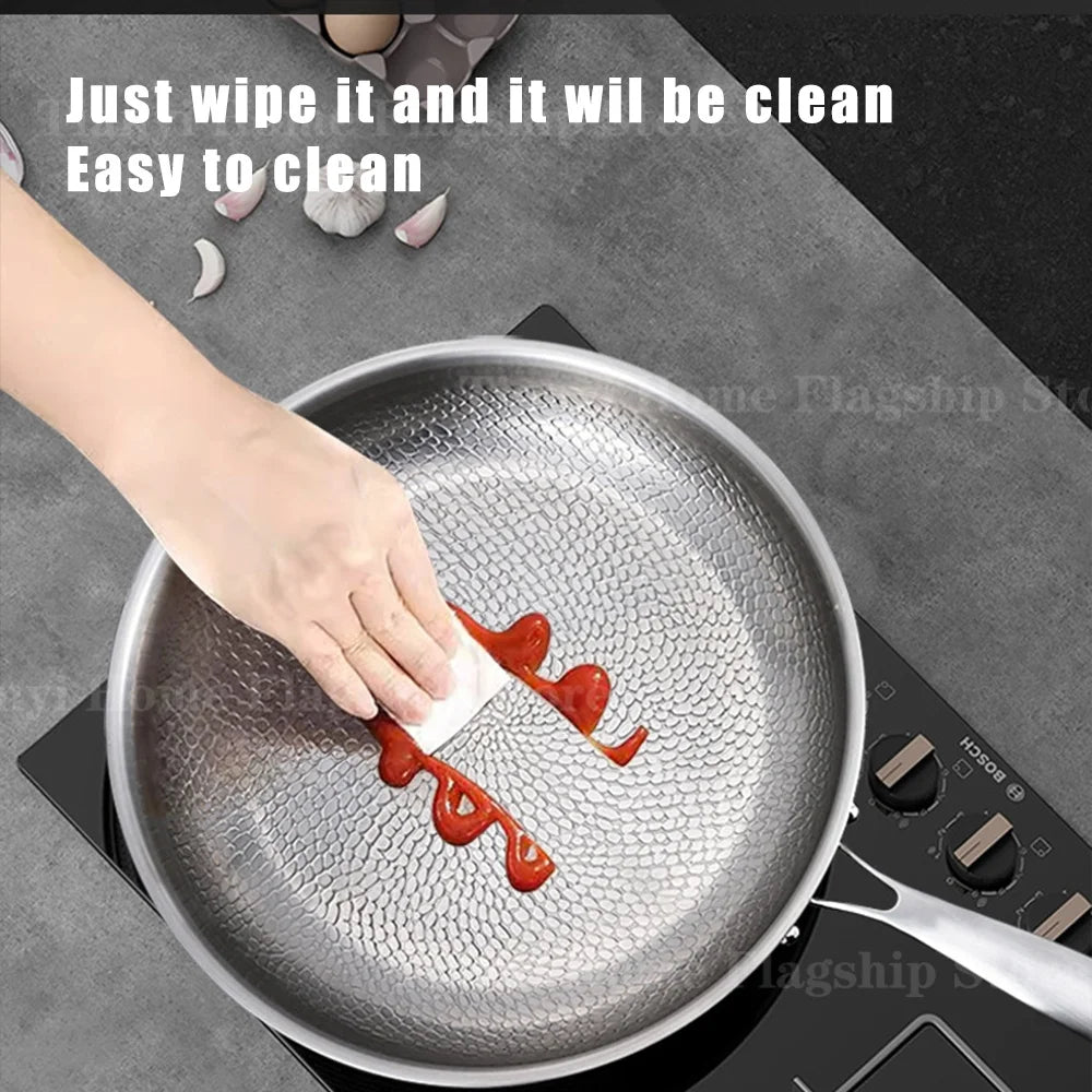 Titanium Stainless Steel Frying Pan
