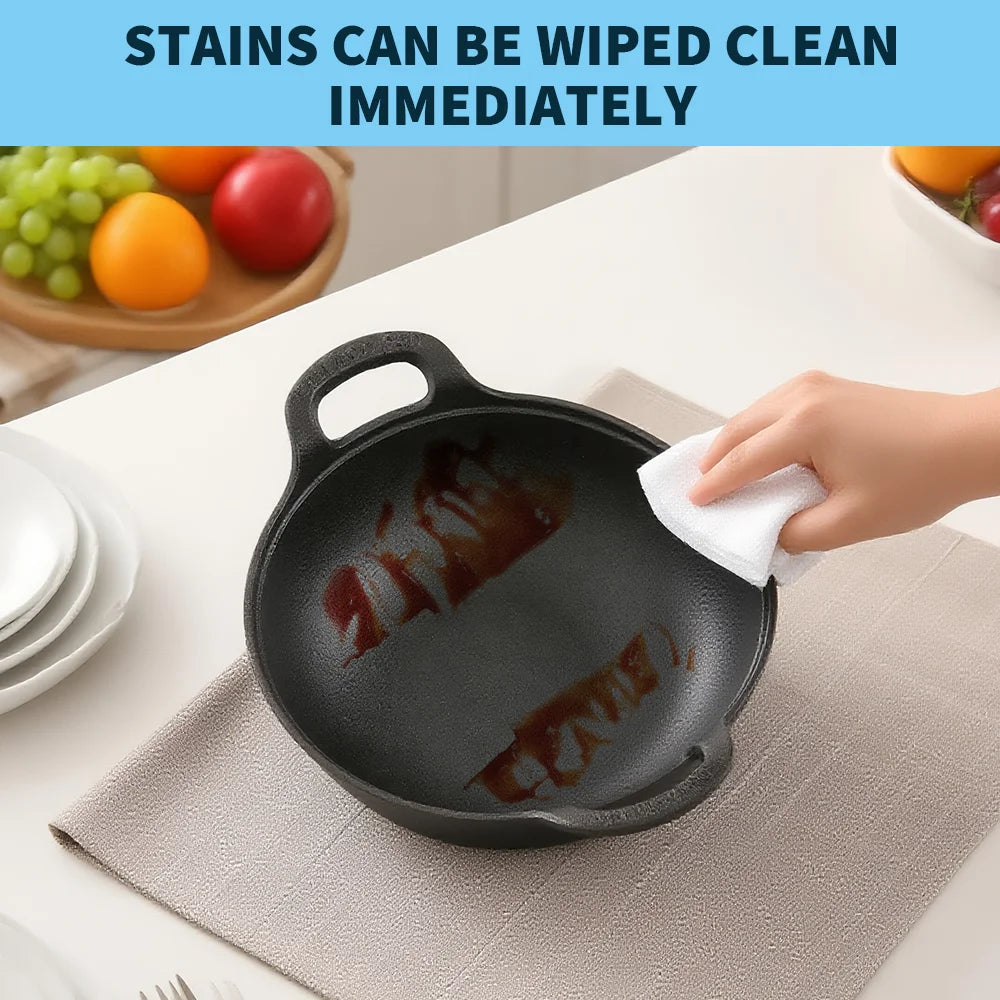 Cast Iron Wok – Handmade Forged Deep Frying Pan with Long Handle – Best for Stir-Frying, Sautéing & Small Portions (20cm)