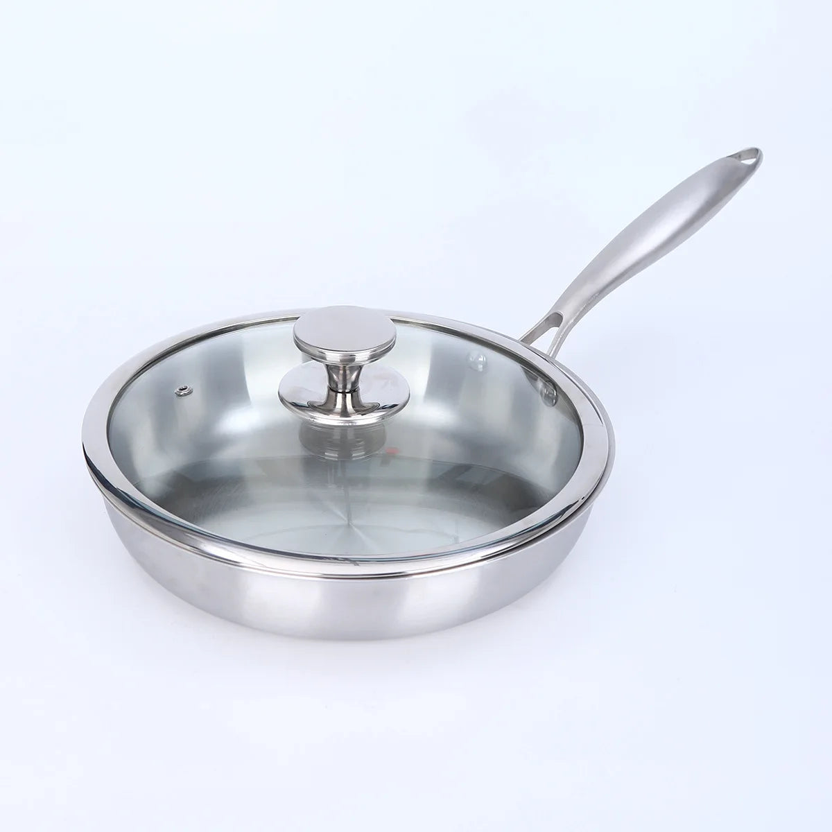 Stainless Steel Uncoated Frying Pan