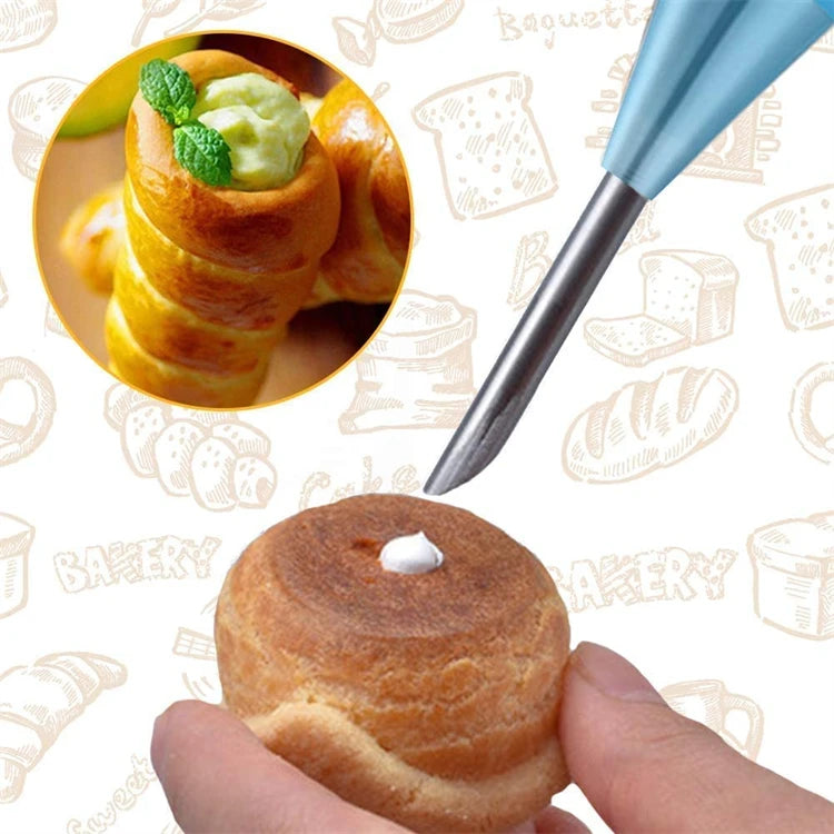 Stainless Steel Cream Horn Moulds – Cannoli Tubes & Pastry Cone Forms – Ideal for Cream Horns, Cannoli & Croissant Rolls – Available in 20, 23 & 33 Pieces