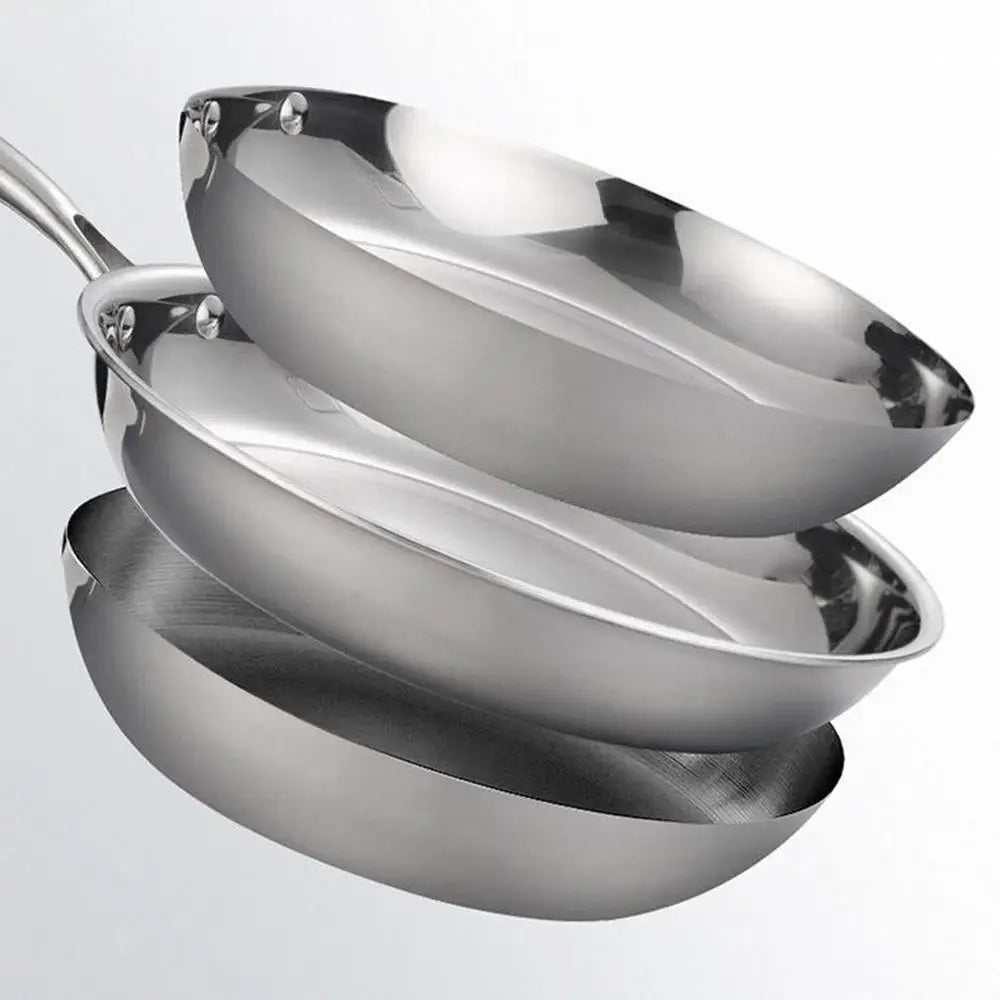  Stainless Steel Skillet  with Long Handle – Oven-safe Frying Pan Ideal for Searing, Sautéing, Stir-Frying, Simmering, Pan-Frying Daily Meals – Induction, Gas & Electric Compatible