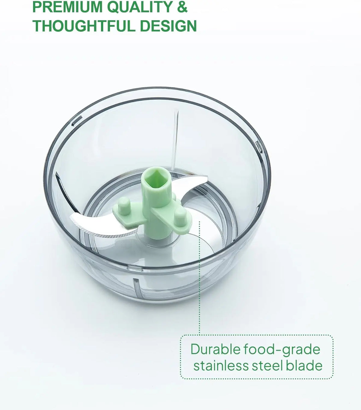 Pull String Food Chopper with Container – Manual Vegetable Chopper & Onion Cutter – Ideal for Garlic, Onions, Herbs & Veggies