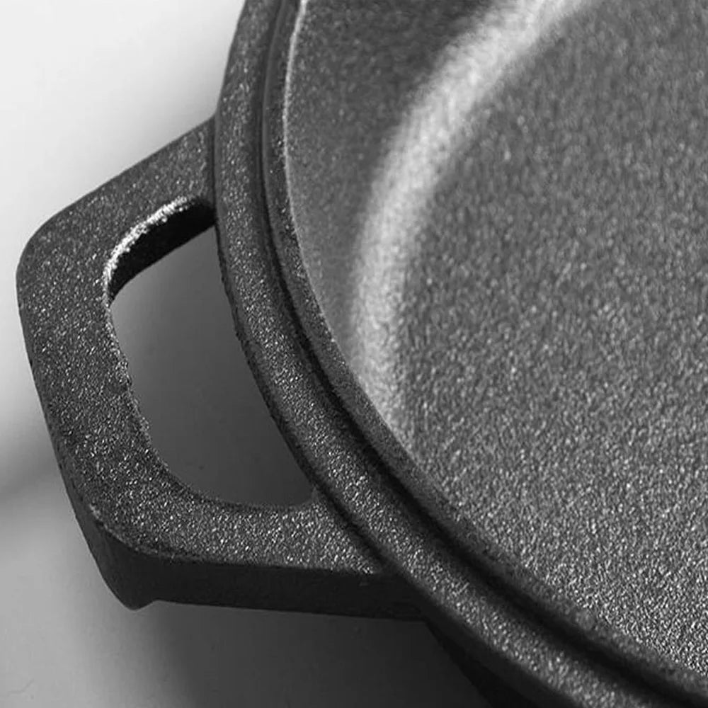 2-in-1 Pre-Seasoned Cast Iron Dutch Oven Set – 10" Deep Pot (3QT Capacity) with Dual-Function Skillet Lid for Baking, Frying, Stovetop, Oven, Grill & Induction Cooking