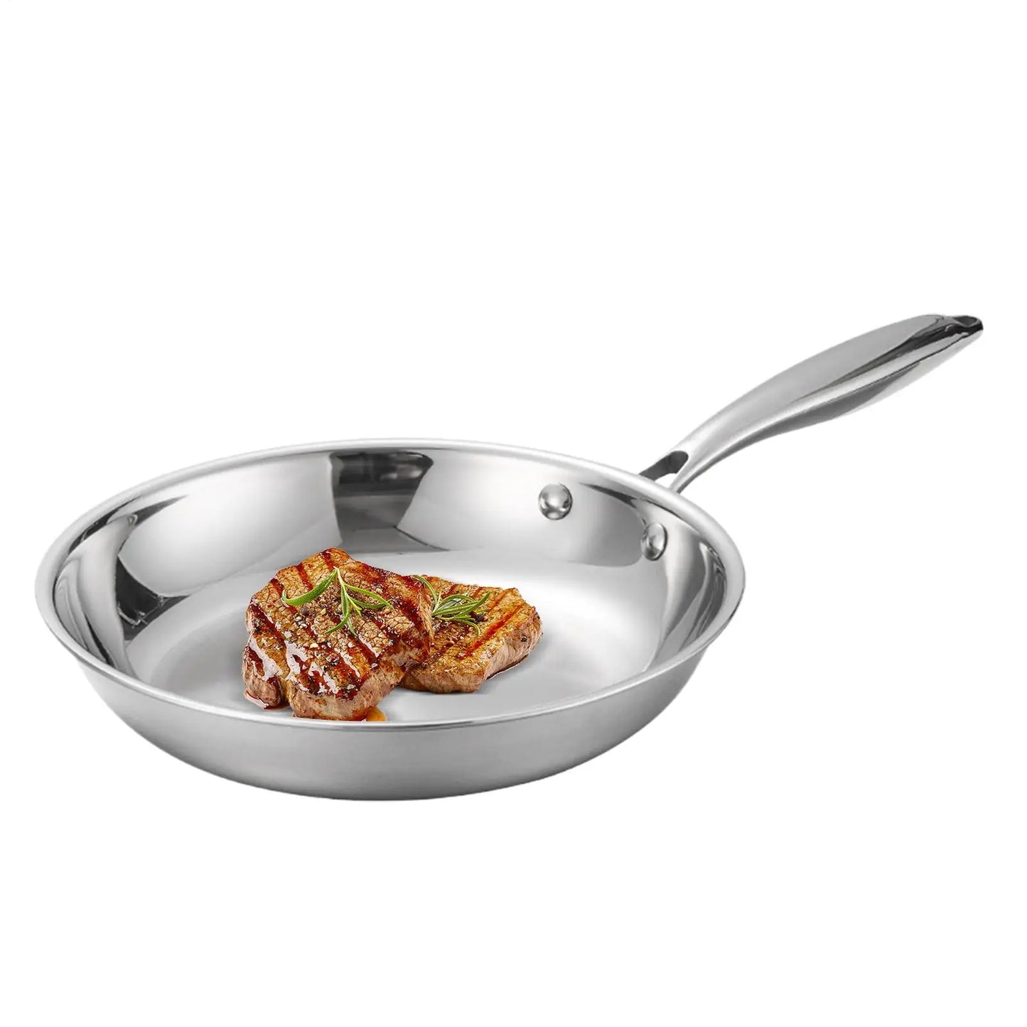 Stainless Steel Frying Pan –Multipurpose Skillet for Searing, Sautéing, Stir-Frying, Simmering & Pan-Frying Daily Meals & Oven-Safe – Induction, Gas & Electric Compatible – Available in 20cm,22cm, 24cm, 28cm