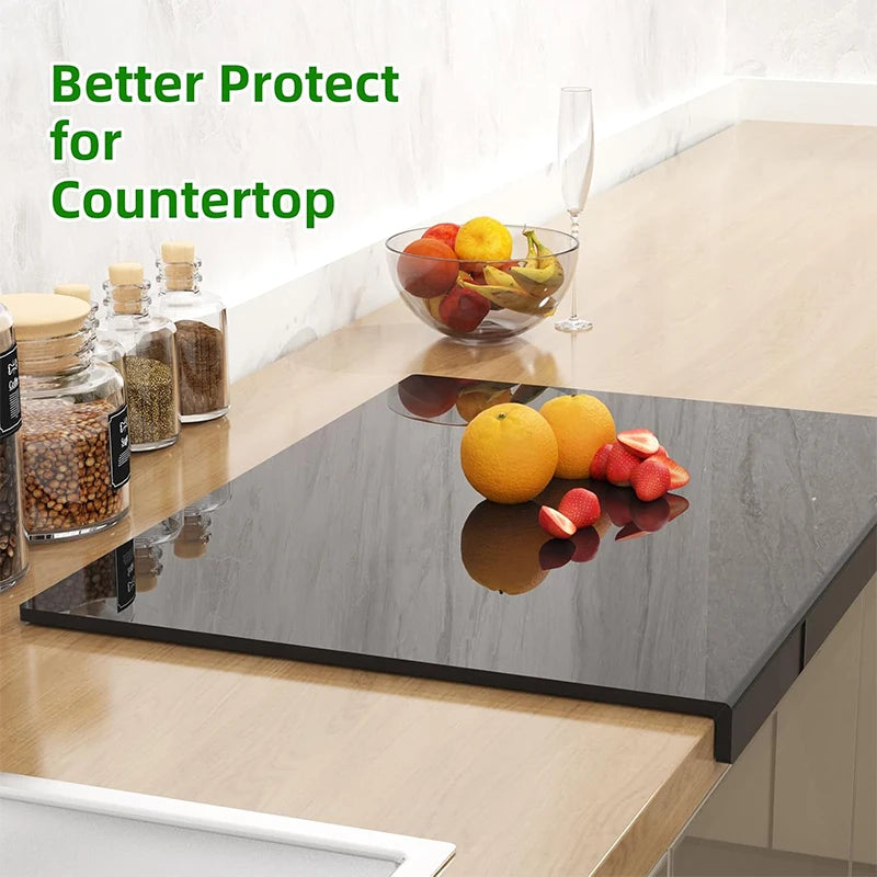 Acrylic Cutting Board with Lip and Non-Slip Base