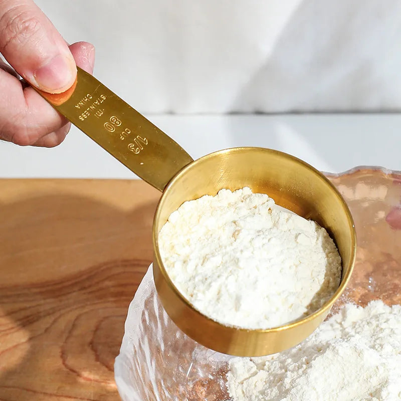 4-Piece Stainless Steel Measuring Cup & Spoon Set