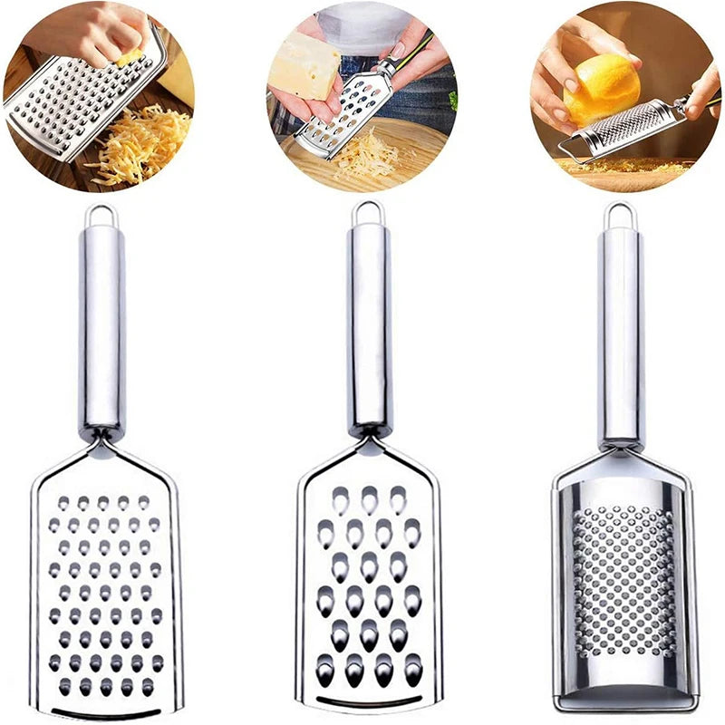 Mini Handheld Stainless Steel Cheese Grater – Cheese Shredder & Lemon Zester – Ideal for Cheese, Chocolate, Ginger & Garlic