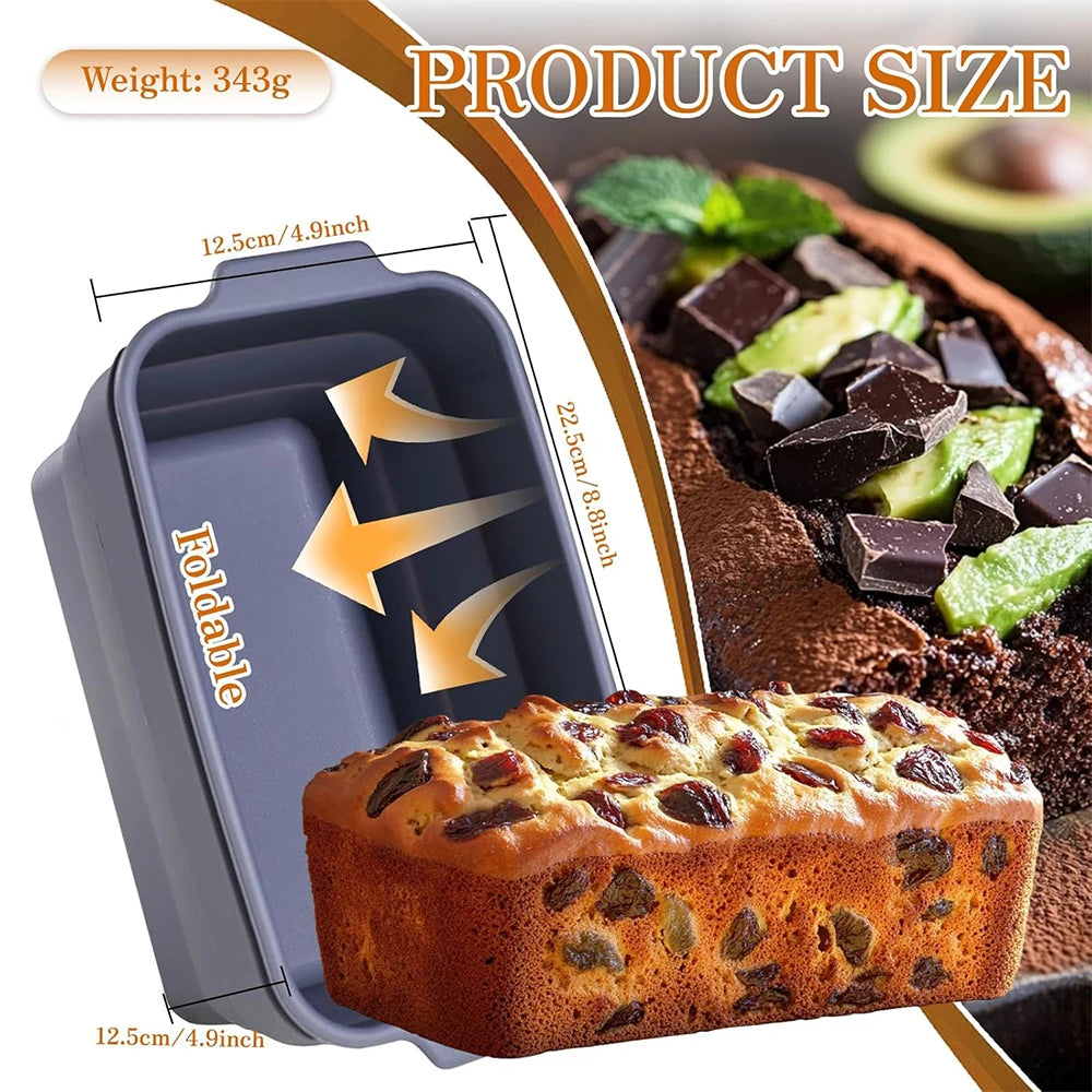 Silicone Bread Loaf Pan — Collapsible Non-Stick Baking Mould