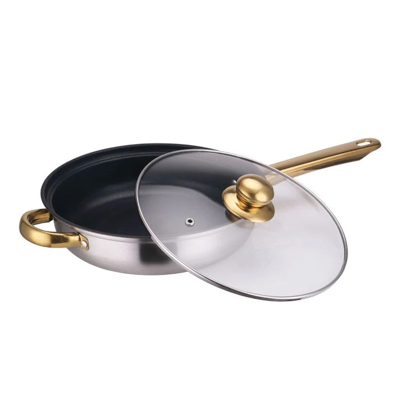 12 Piece High-Shine Stainless Steel Casserole, Saucepan & Stock Pot Set with Glass Lids – Heavy Duty Induction Cookware – Great for Gas, Electric & Halogen Hobs
