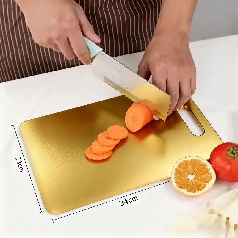 Golden Stainless Steel Chopping Board Set — 3 Piece