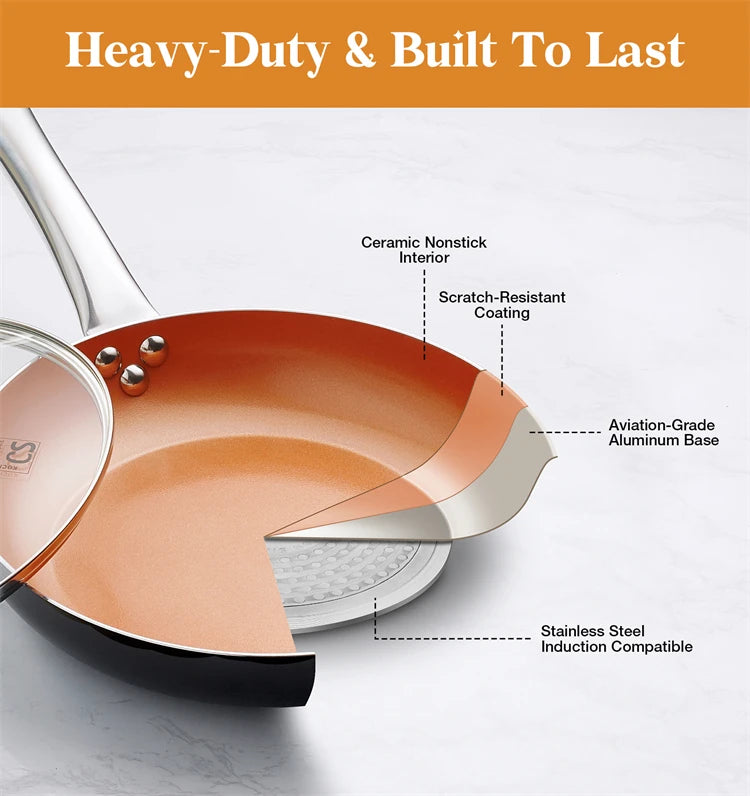 Non-Stick Frying Pan with Glass Lid 20cm